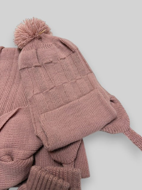 Conjunto de gorro, bufanda y manoplas Orejas Maquillaje
