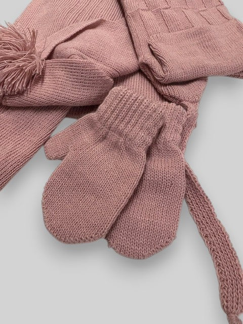 Conjunto de gorro, bufanda y manoplas Orejas Maquillaje