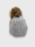Gorro pompon Gris