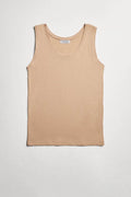 Camiseta interior tirante ancho algodón Nude