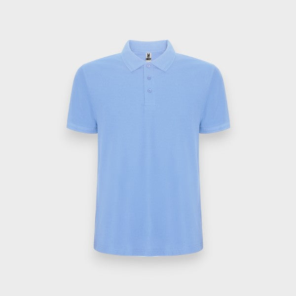 Polo infantil unisex manga corta blanco