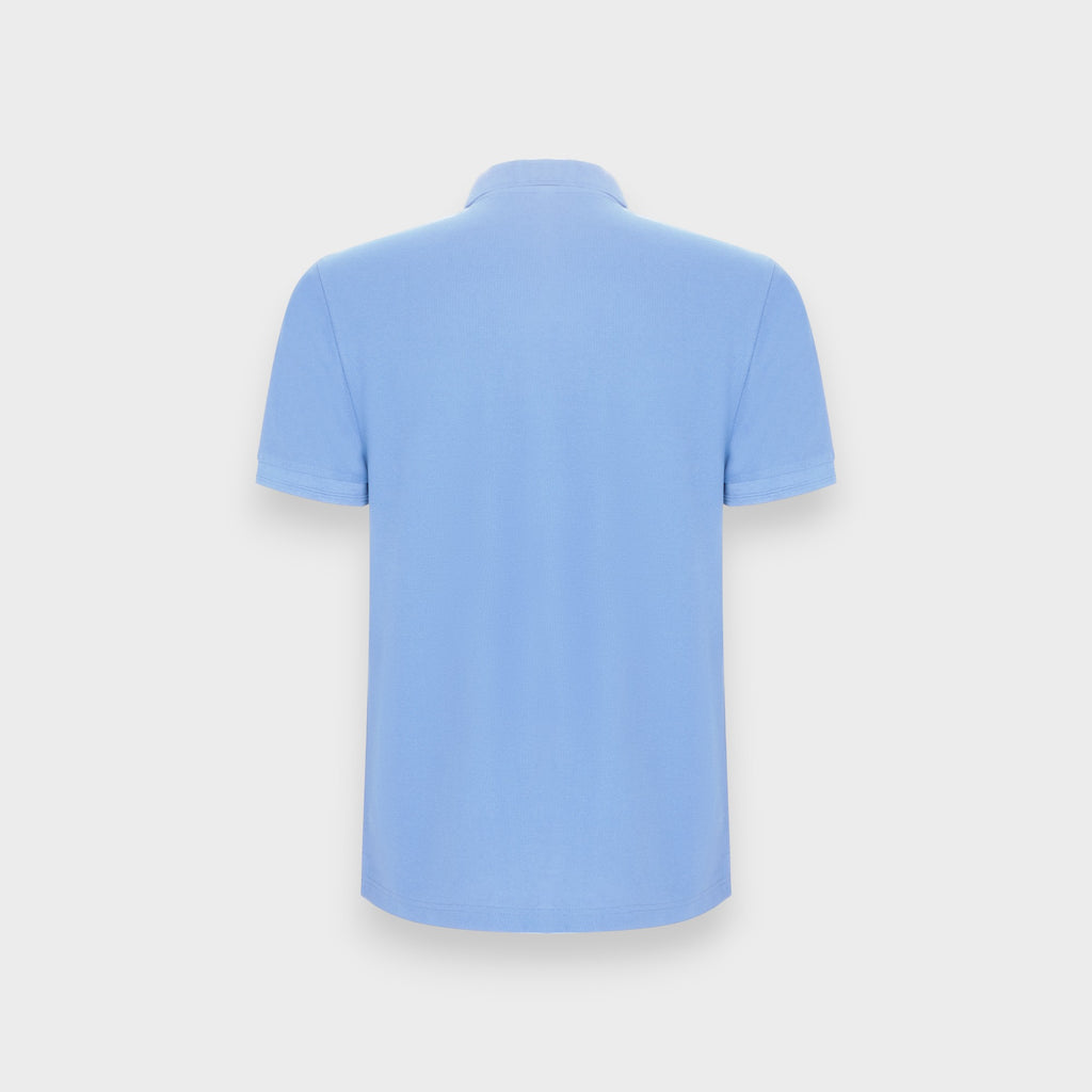 Polo infantil unisex manga corta blanco